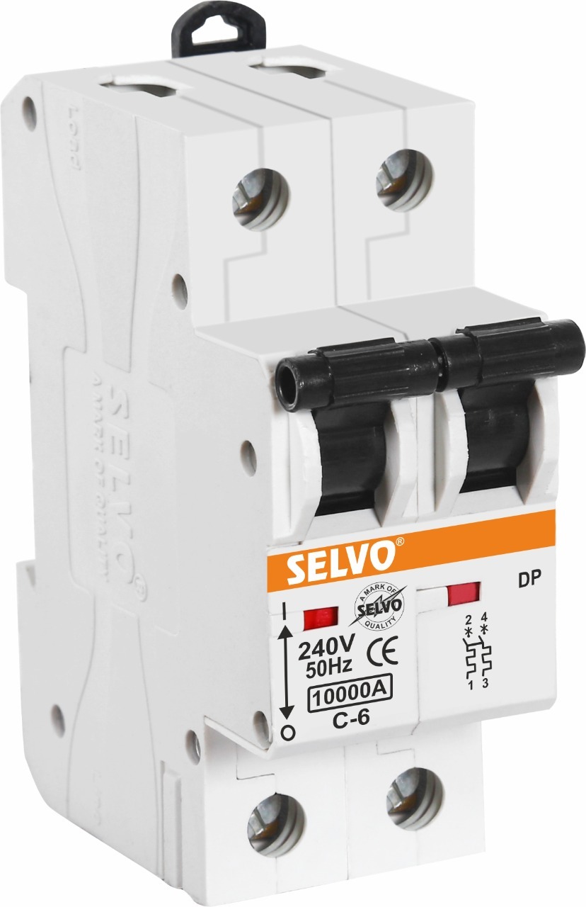 Selvo C-25a Three Pole Mcb - 415v, 25a Max Current | White, 8x6x10 Cm, 0.3 Kg