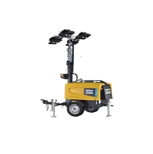 Yellow & Gray Mobile Light Towers Atlas Copco