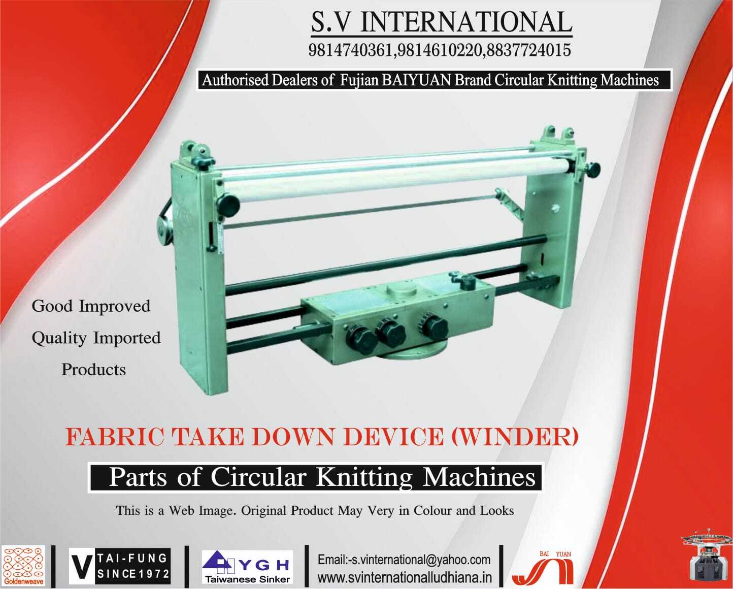 Winders ( Fabric Take Down Device) Complete Set