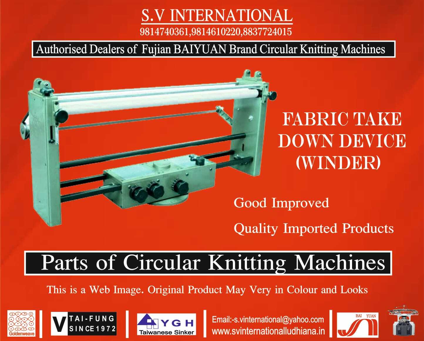 Winders ( Fabric Take Down Device) Complete Set