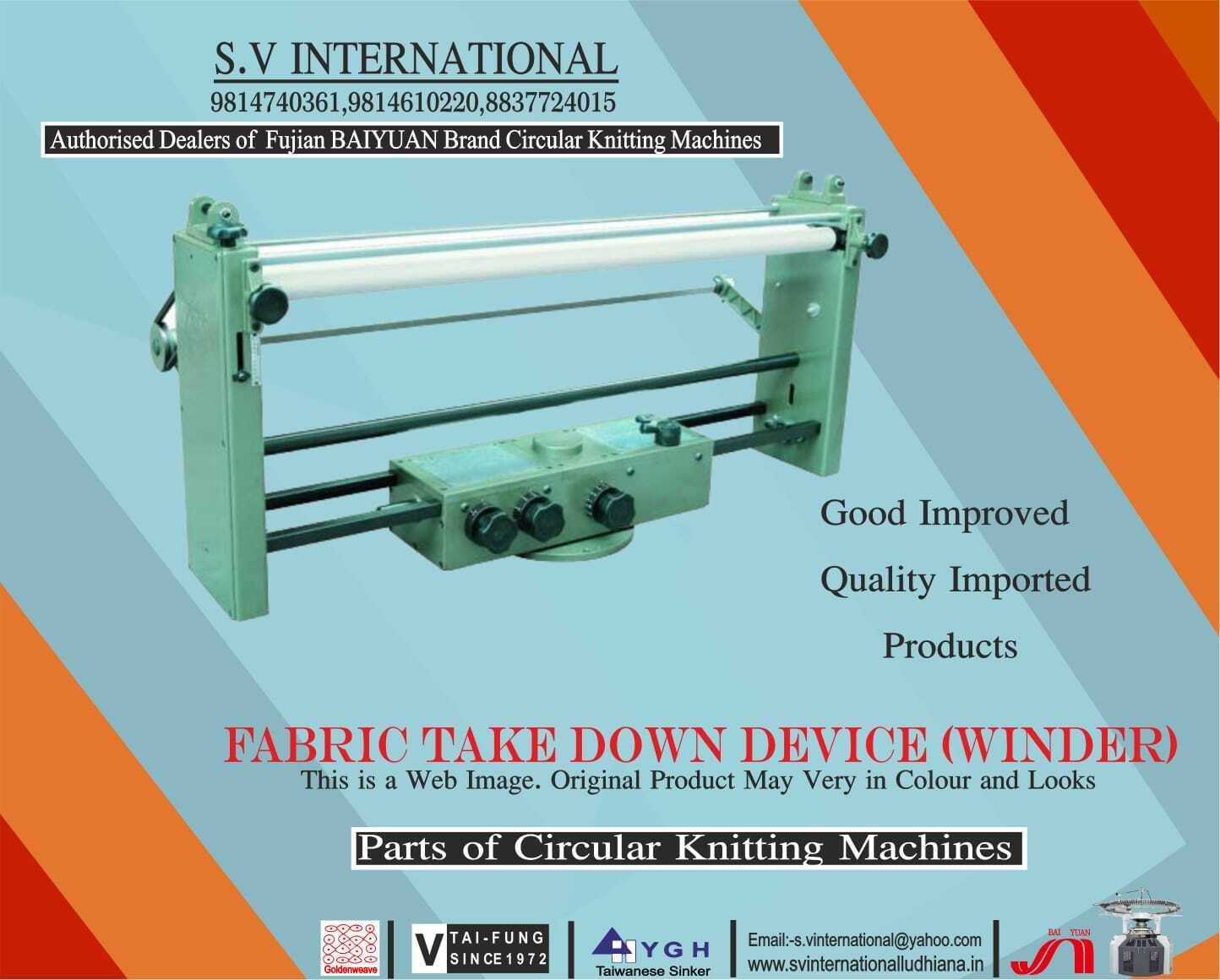 Winders ( Fabric Take Down Device) Complete Set