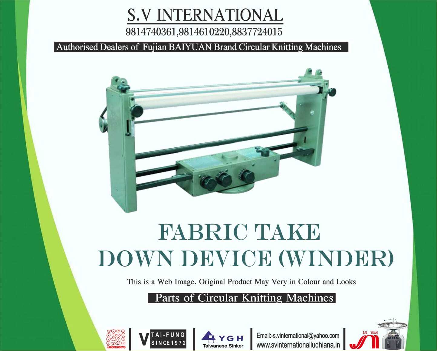 Winders ( Fabric Take Down Device) Complete Set