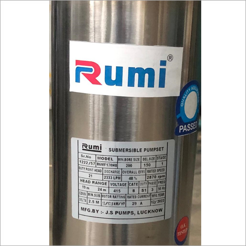 Stainless Steel Rumi Submersible Pump