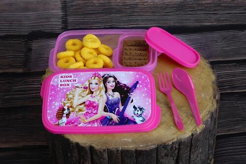 Kids Lunch Box - BPA-Free, Multicolor Pack of 2, Free Spoon Combo, Unbreakable Airtight Leak-Proof Design, Lightweight & Easy Clean