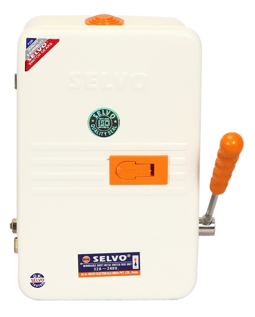 White Selvo 32a 415 Volts Three Phase Neutral Rewireable Switch Fuse Units