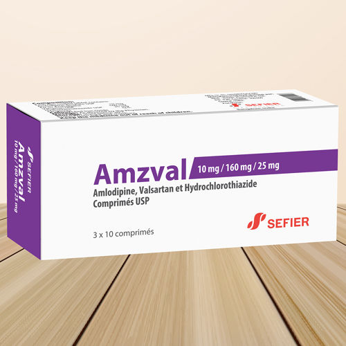 Amzval Amlodipine Valsartan और हाइड्रोक्लोरोथियाज़ाइड टैबलेट Usp 10mg-160mg-25mg सामान्य दवाएं