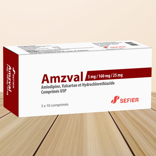 Amzval Amlodipine Valsartan और हाइड्रोक्लोरोथियाज़ाइड टैबलेट Usp 5mg-160mg-25mg सामान्य दवाएं