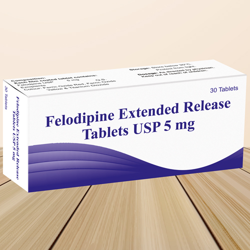 Felodipine एक्सटेंडेड रिलीज़ टैबलेट Usp 5 Mg जनरल मेडिसिन्स