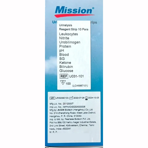 Urinalysis Reagent Strips Application: Medical Purpose