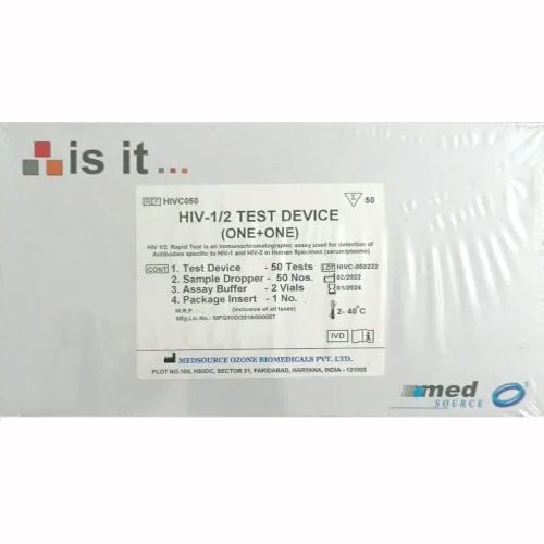 Hiv 1.2 Ab Rapid Test 50 Kit - Application: Medical Purpose
