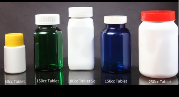 Tablet Container - Rigid Plastic, Round Design | Versatile For Various Sizes And Shapes In Pharmaceutical Packaging