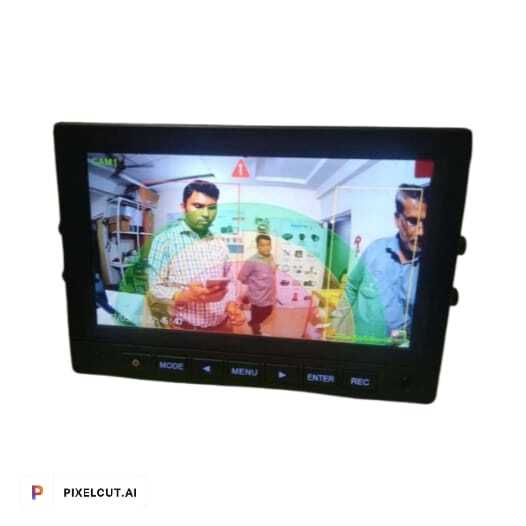 Forklift Ai Pedestrian Detection System With 7 Led Monitor - Color: Black