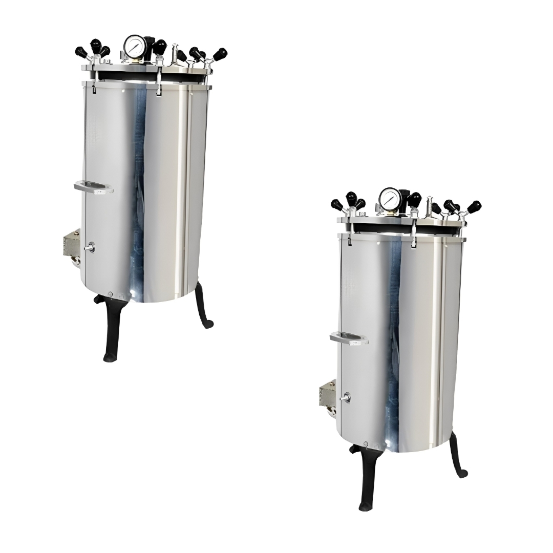 Vertical Autoclave - Stainless Steel, Silver Finish | Ideal For Hospital Medical Use
