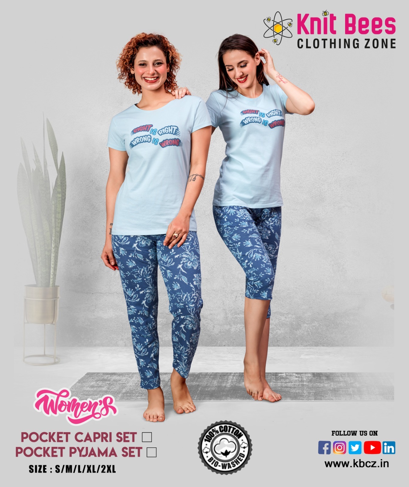 Ladies Pocket Capri Set