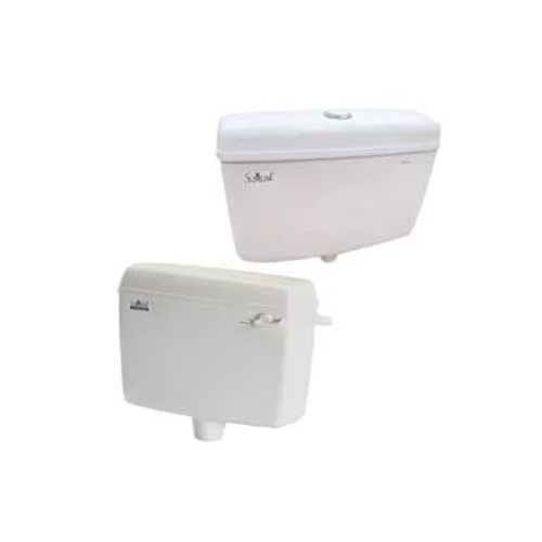 व्हाइट प्लास्टिक फ्लशिंग सिस्टर्न