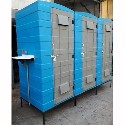 Blue Pvc Mobile Toilet Cabin