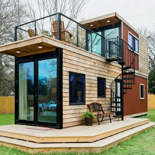 Brown Mobile Home Container