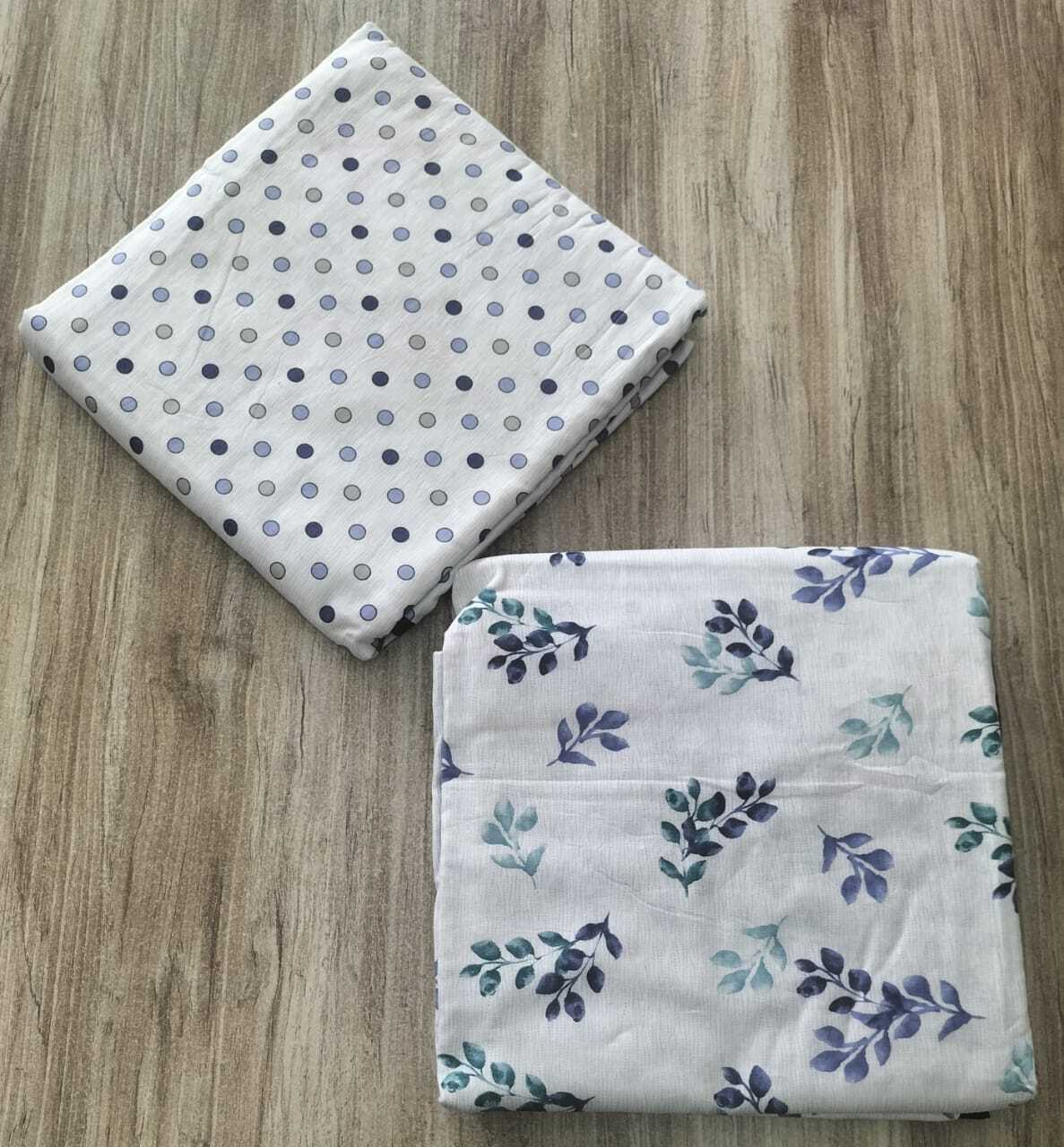 Keara Dohar - Organic Cotton, 60x90 & 90x100 Inches , Lightweight Printed Bedding For Cozy Comfort In Blue With Stylish Plain Design