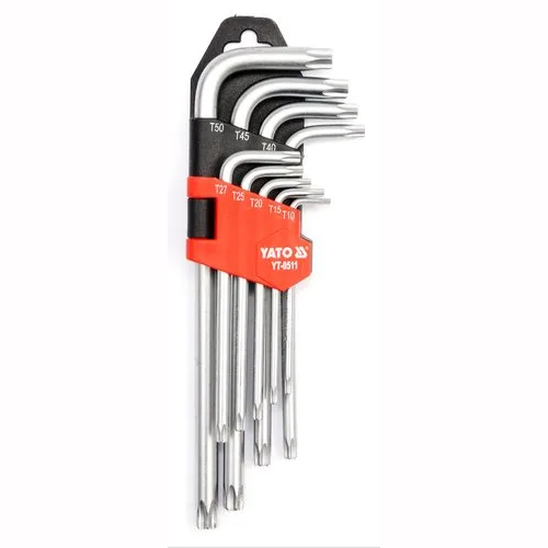 सिल्वर 9 पीस Torx कुंजी सेट