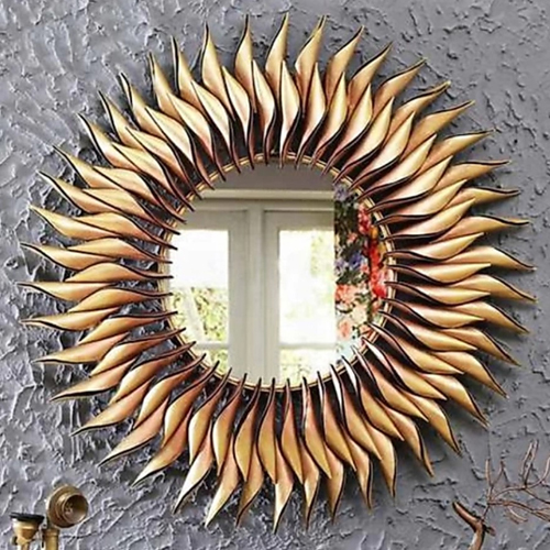 गोल्डन सन वॉल मिरर