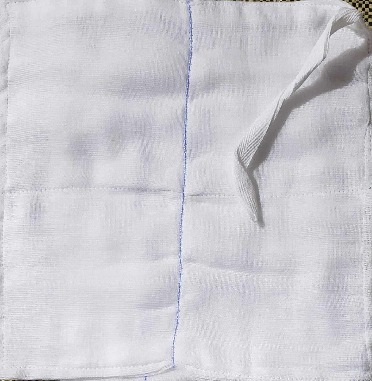 Soft Mop - Cotton, 25cm X 25cm & 30cm X 30cm, White, 8ply & 12ply With X-ray Detectable Thread, Sterilized By Eto, Disposable Non-woven Abdominal Pad