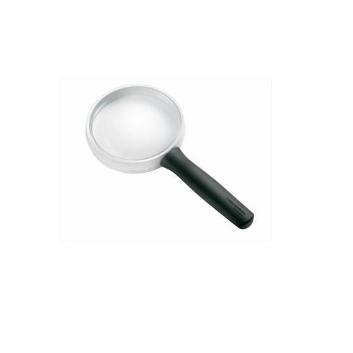 Hand Magnifier 2x - Plastic Body, 100x50mm Lens Power 3x, 4d Lens Diopter, Black Color | User Friendly For Low Vision Aid Patients