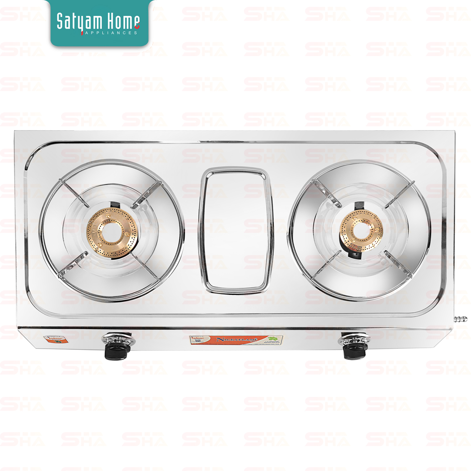 Vs2 Stainless Steel Lpg Gas Stove - 2 Burners, 1.8 Kg Body, Brass Top, 70 Gm Gas Cock | Self Installation, No Automatic Features