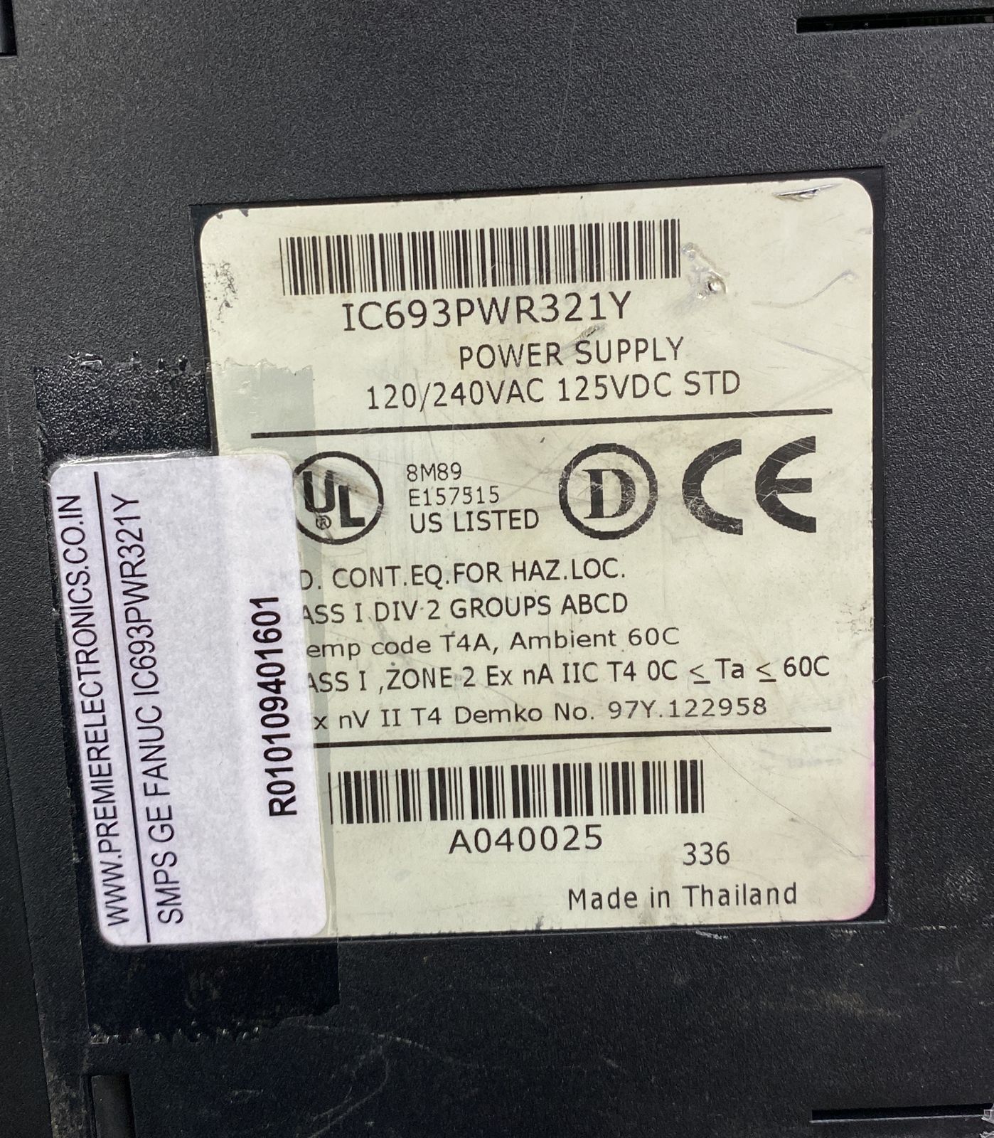 Ge Fanuc Smps Ic693pwr321y