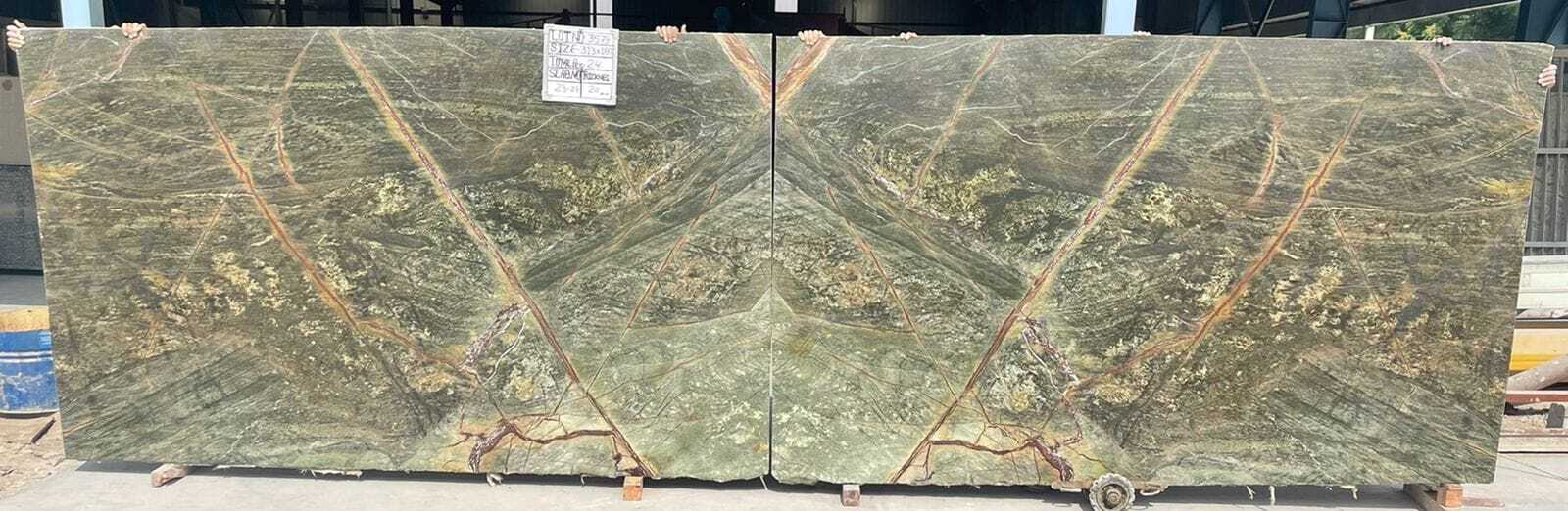 Rainforest Green Marble Slabs - Size: 240 X 120 Cm Up