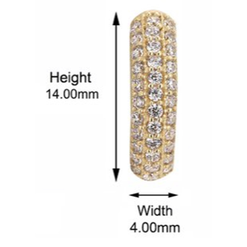 Party 18k Gold Plated Round Moonlight Huggies Silver Earring