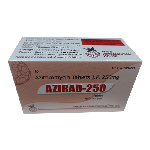 Azithromycin Tablets IP - 250 MG, Adult Use Only, General Medicine for Bacterial Infections, Room Temperature Storage