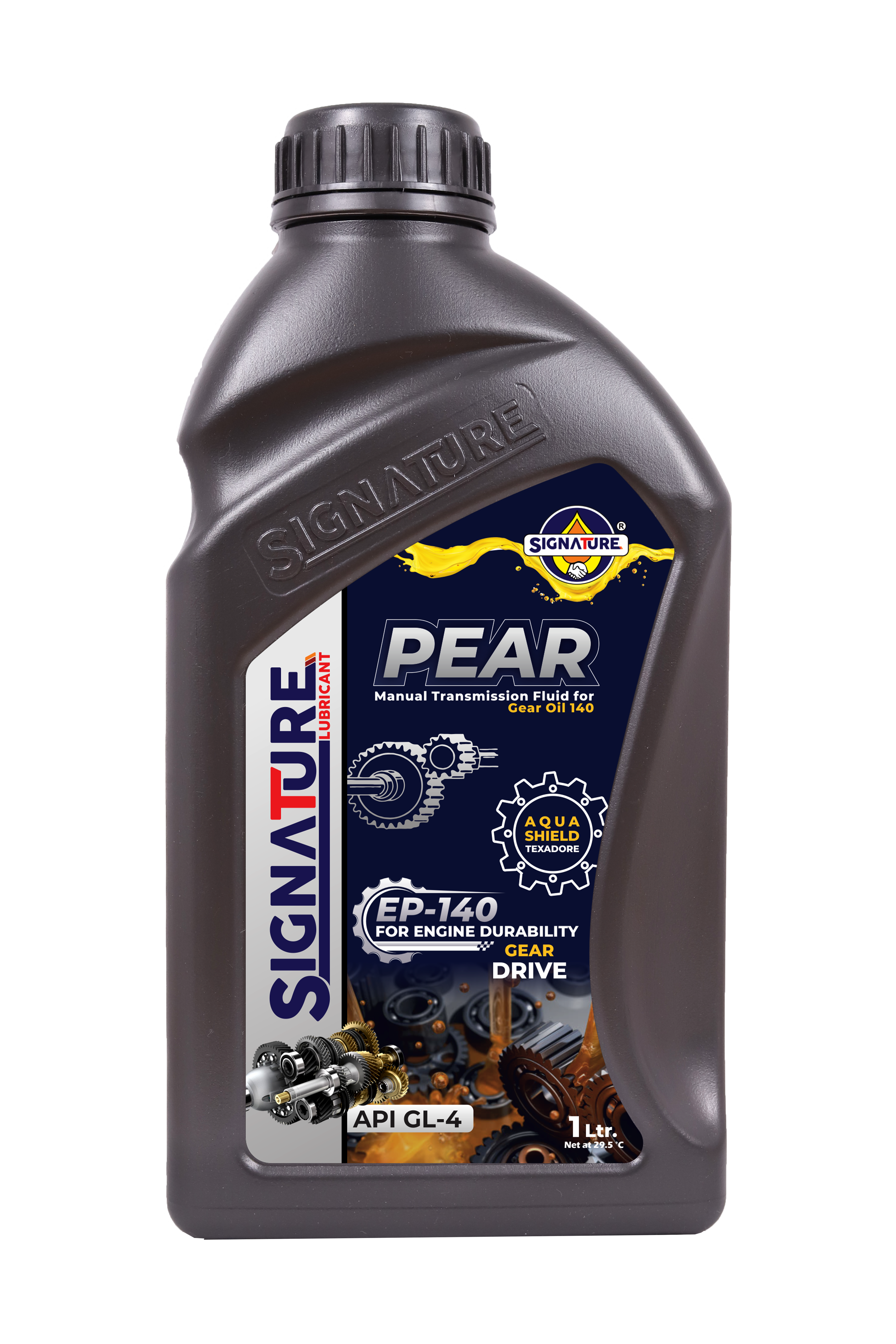 Pear Manual Transmission Fluid - 1 Ltr Ep-140, Gold Color, Strong Smell, High Viscosity, Extreme Pressure Additives, Outstanding Thermal Stability And Wear Protection