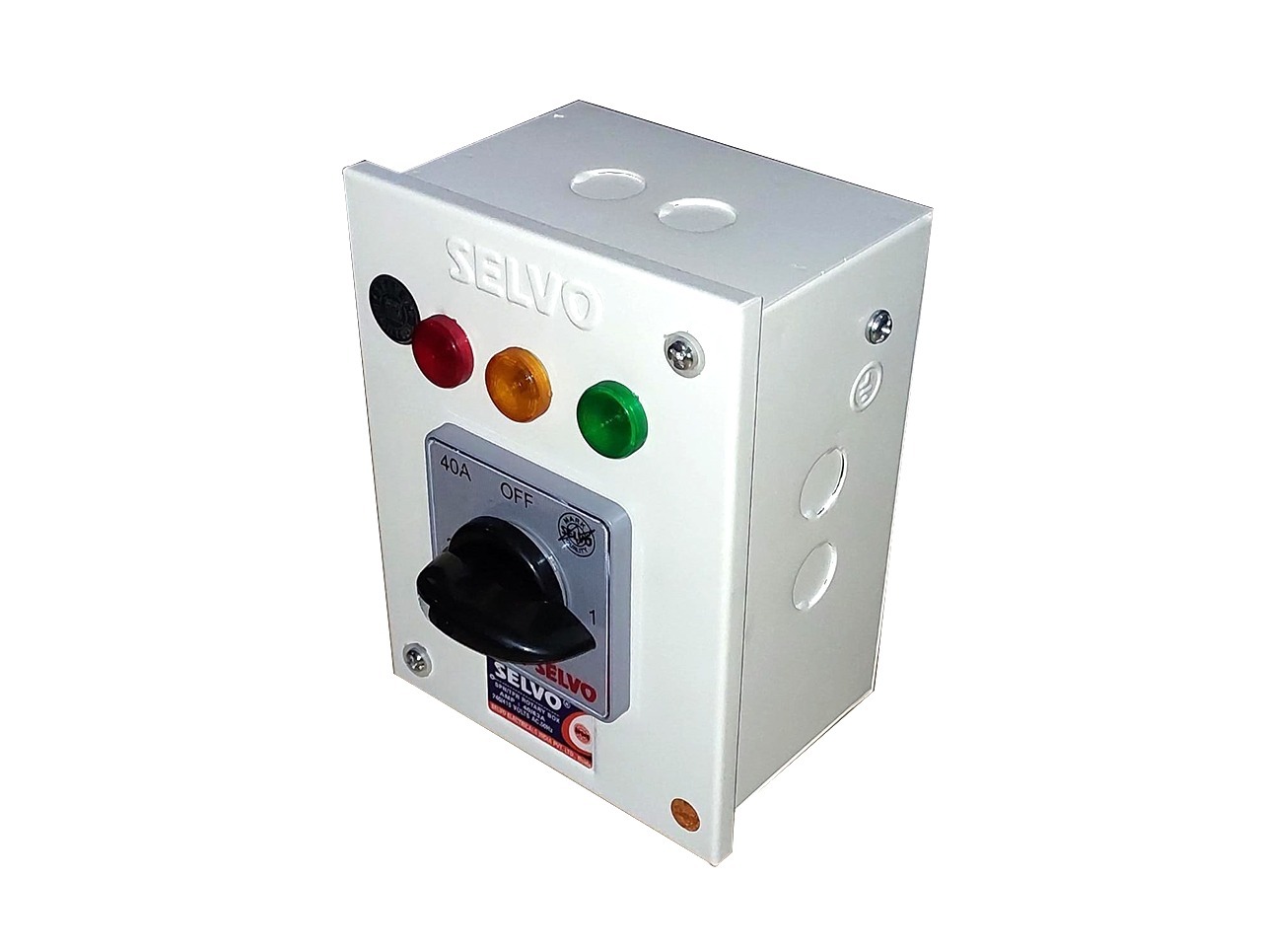 White 40a Spn Phase Selector Enclosure
