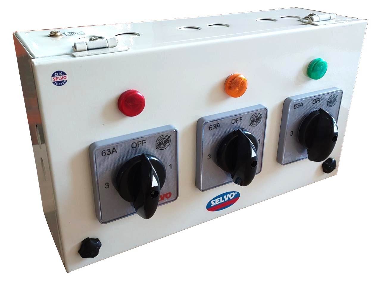 White 63a Tpn Phase Selector Enclosure