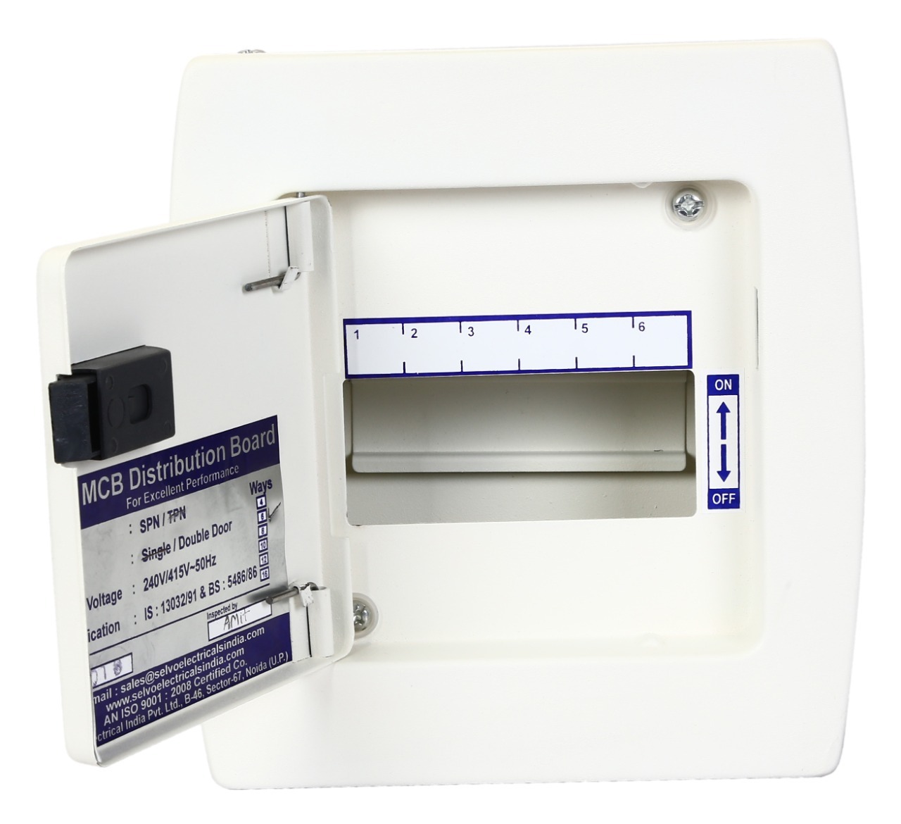 White 6 Way Spn Double Door Db