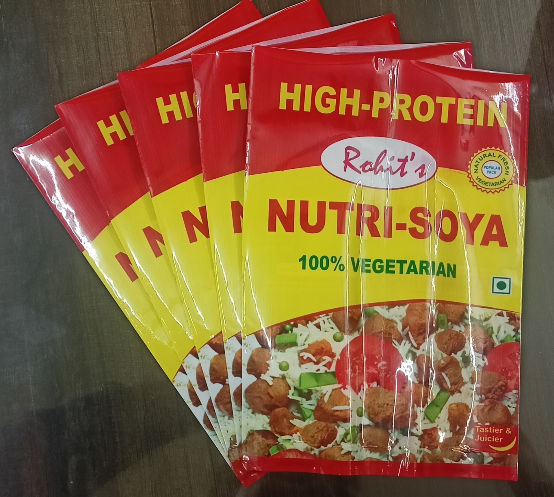 Multiple Printed Soya Chunks Printed Pouch