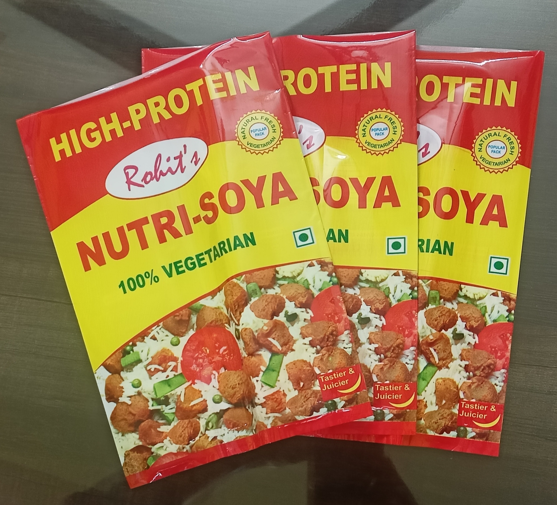 Multiple Printed Soya Chunks Printed Pouch