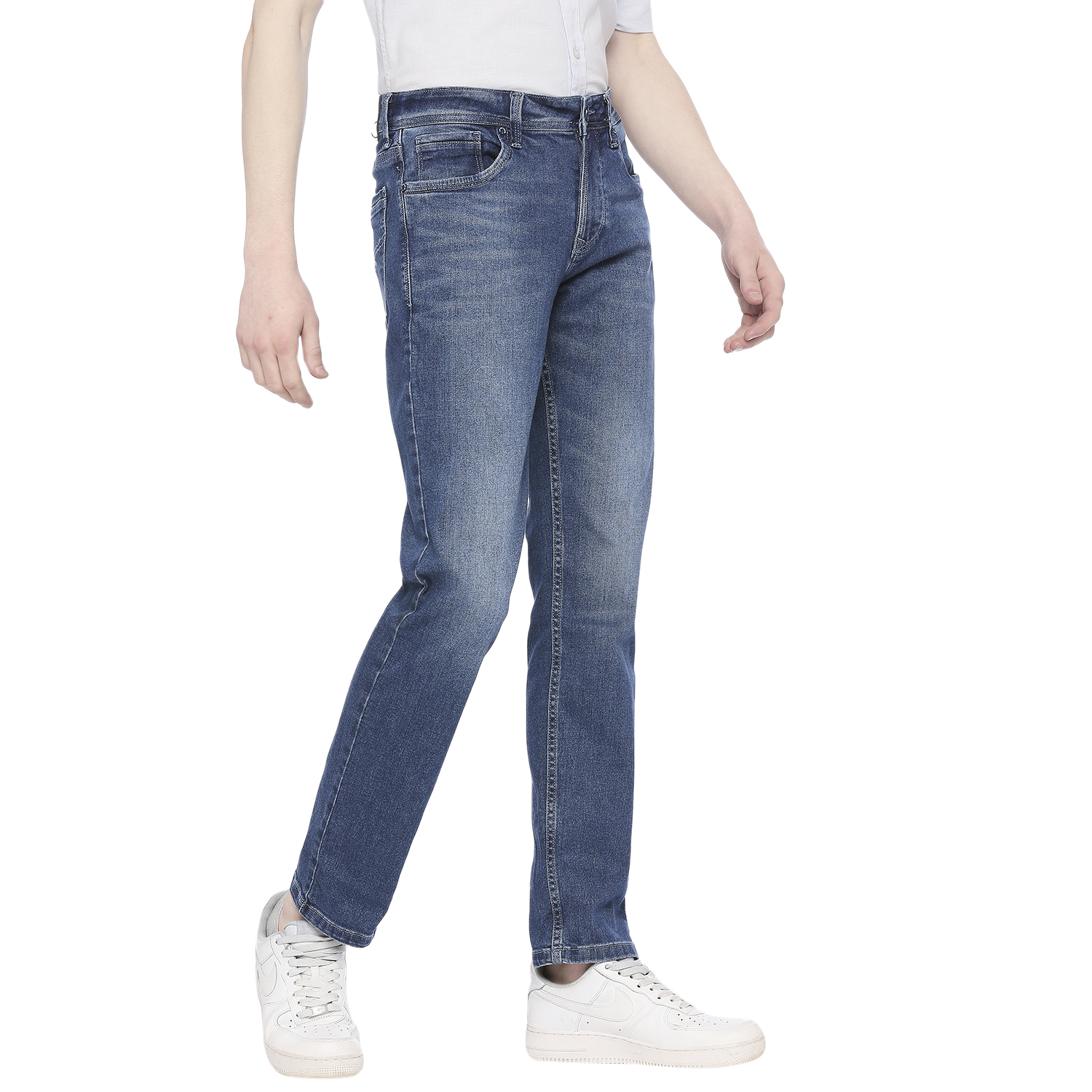Denim Washable Regular Fit Men's Attitude - Blue, All Size, Plain Dyed, Seasonal Adaptability For Rainy, Spring, Summer, Winter