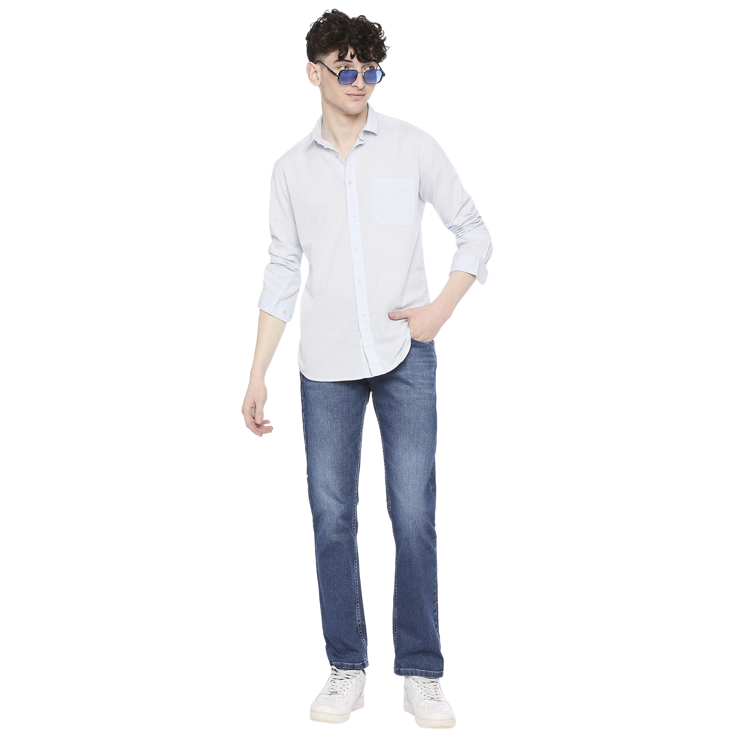Denim Washable Regular Fit Men's Attitude - Blue, All Size, Plain Dyed, Seasonal Adaptability For Rainy, Spring, Summer, Winter