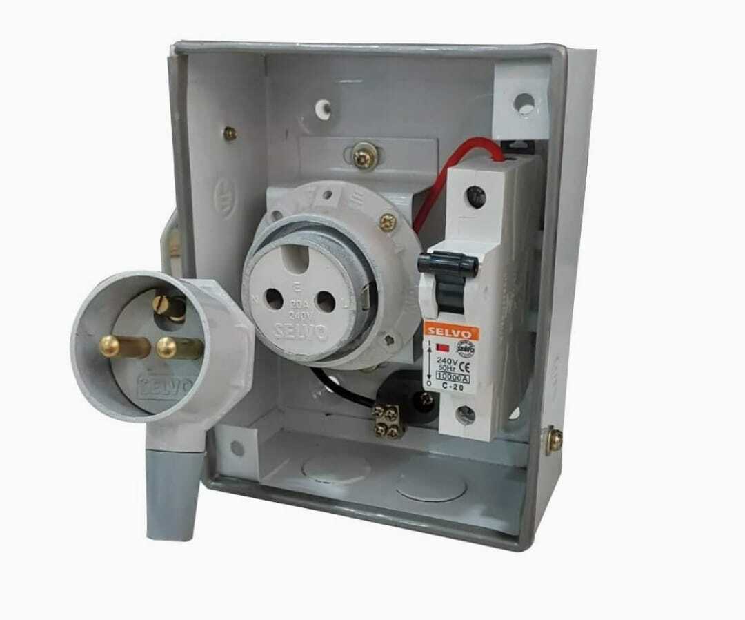 Selvo 20a Spn Ac Distribution Board - Crca Sheet , 240v Rated Voltage, Metal Clad Plug And Sockets, Aesthetic Design For Residential And Commercial Use