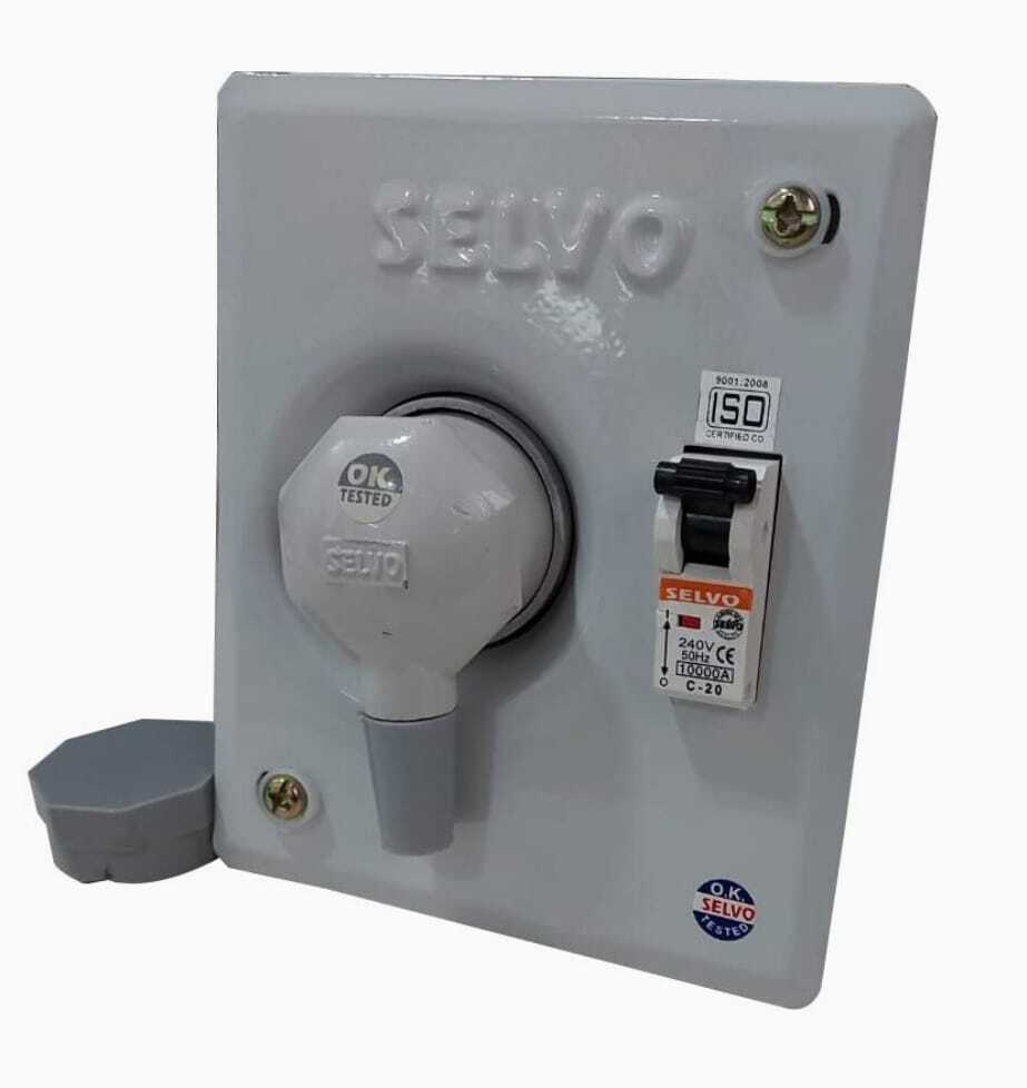 Selvo 20a Spn Ac Distribution Board - Crca Sheet , 240v Rated Voltage, Metal Clad Plug And Sockets, Aesthetic Design For Residential And Commercial Use