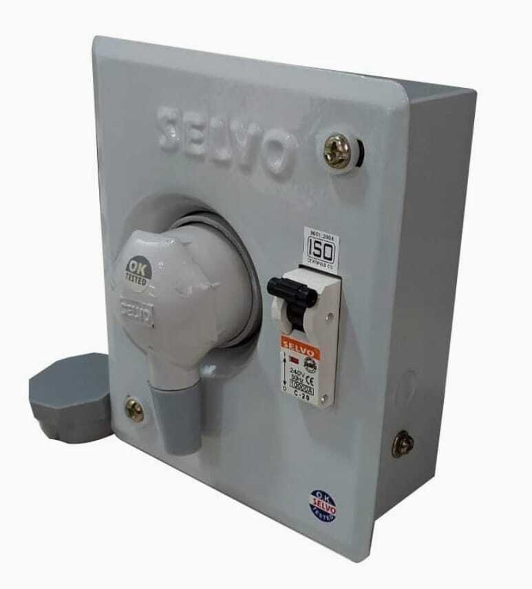 Selvo 20a Spn Ac Distribution Board - Crca Sheet , 240v Rated Voltage, Metal Clad Plug And Sockets, Aesthetic Design For Residential And Commercial Use