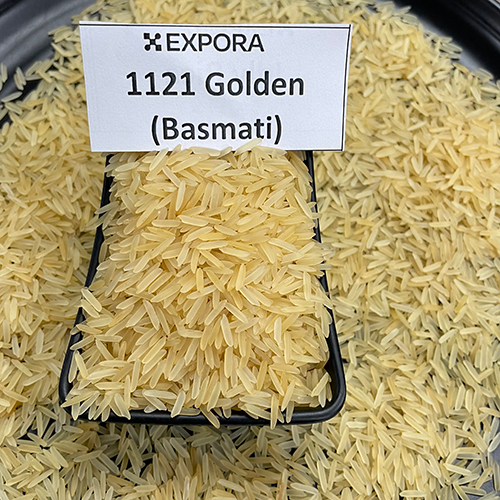 1121 Golden Basmati Rice - Organic Long Grain, Golden Color, 95% Purity | Dried With 12.5% Moisture, Low Damage At 1%