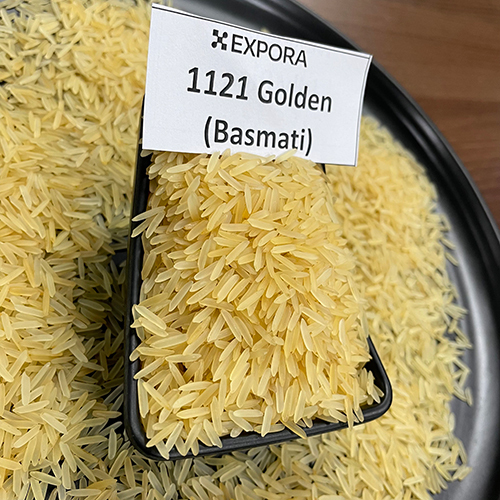 1121 Golden Basmati Rice - Organic Long Grain, Golden Color, 95% Purity | Dried With 12.5% Moisture, Low Damage At 1%