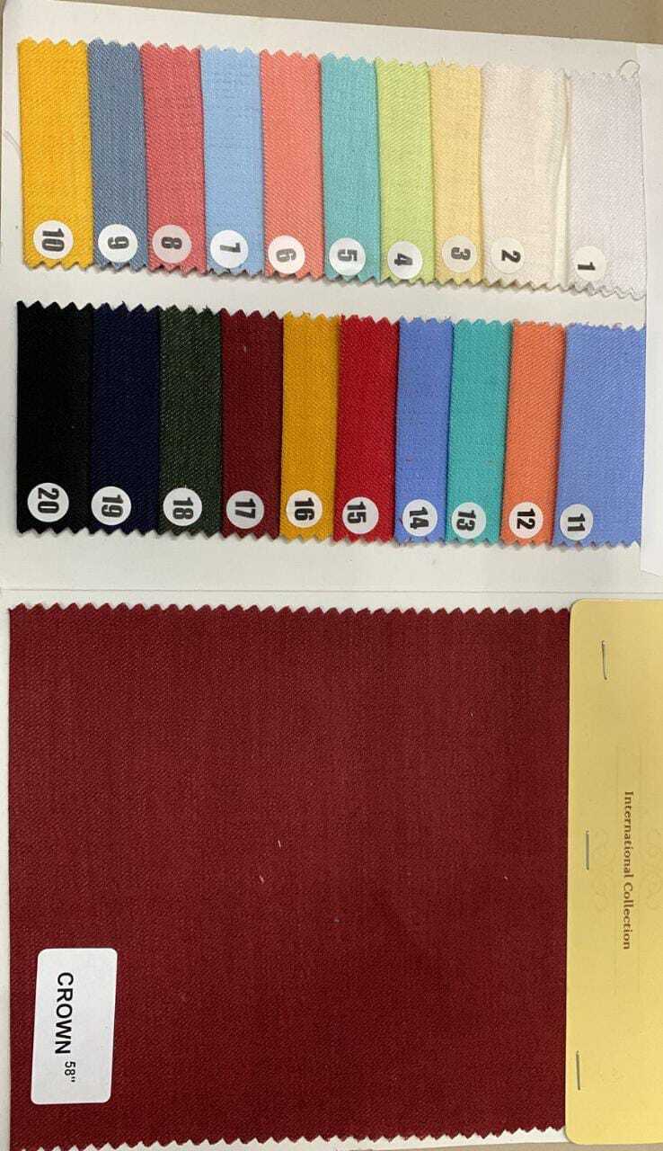 Crown Polyester Fabric - Knitted Material | All Color Options, Suitable For All Seasons