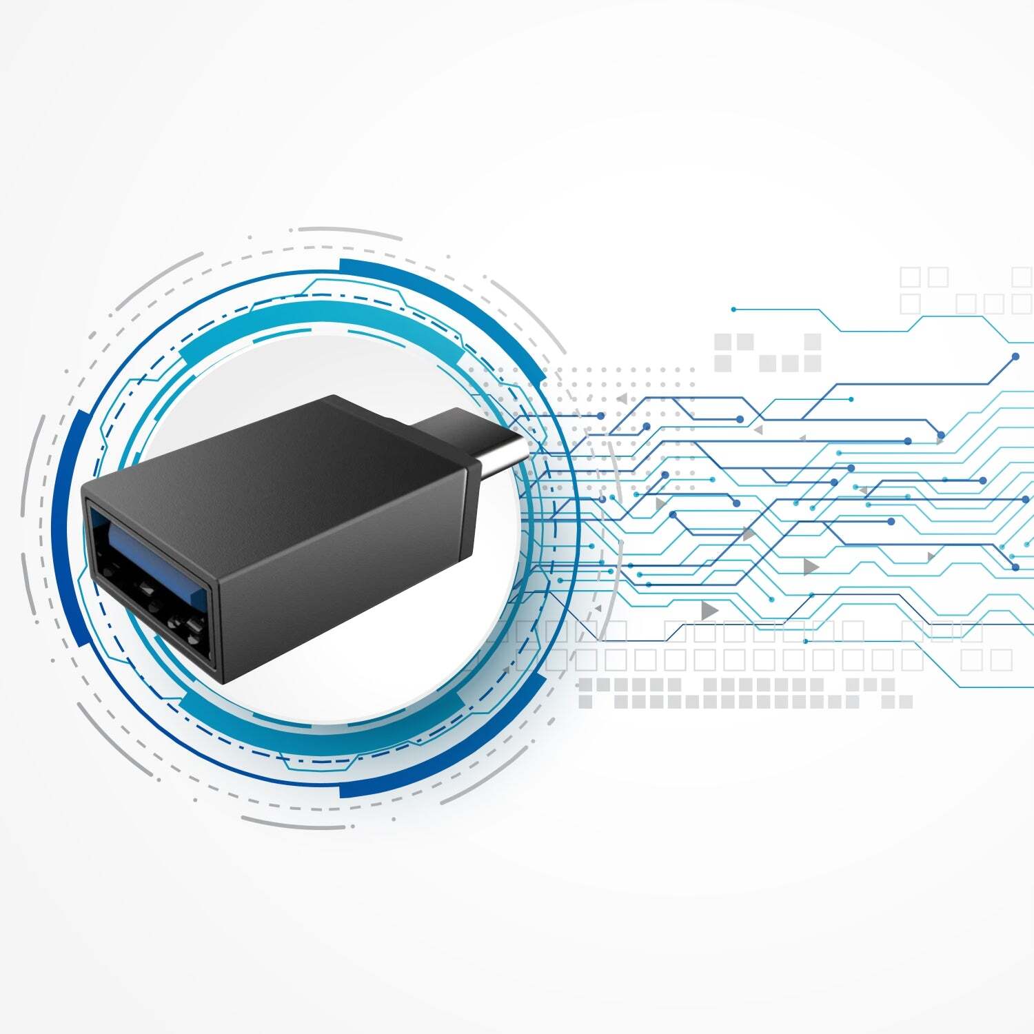 Type-c Otg Adapter (1370) - Plastic Body, Assorted Color | Versatile Type-c Otg Adapter For Seamless Connectivity