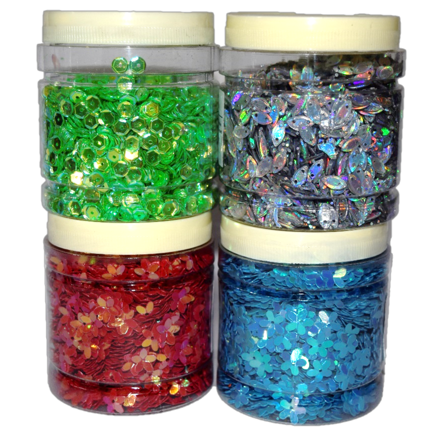 Sequins With Centre Hole Or Side Holes - Color: Green
