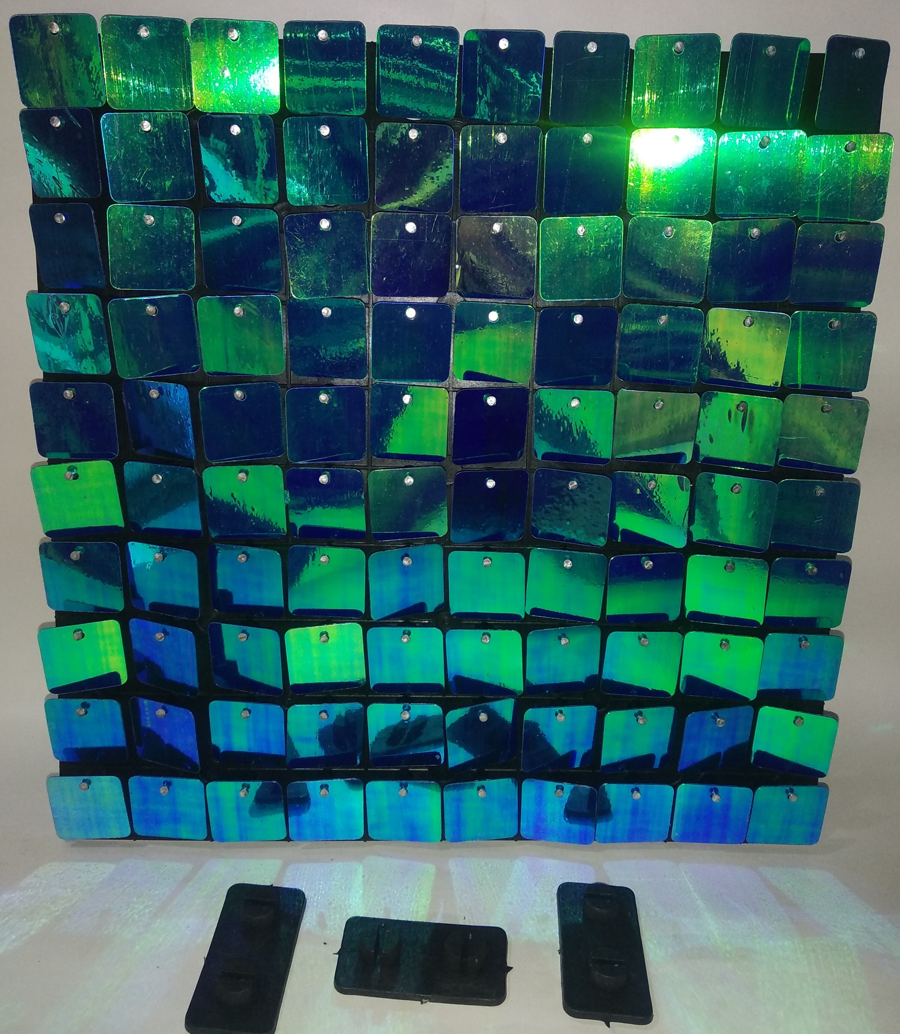 Shimmer Wall Sequins Shining Backdrop Spangle Boards - Pvc Material, 30cm X 30cm Size, Silver & Gold Options | Durable Design, Sturdy 3cm Sequins, Quick Setup Connectors
