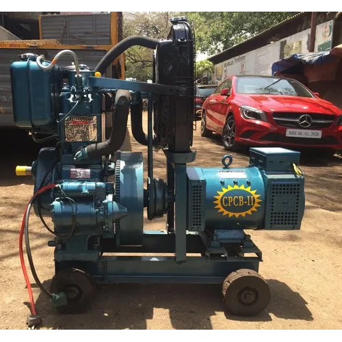 नीला और काला 7.5 केवीए बजाज एम इंडस्ट्रियल पोर्टेबल जेनरेटर सेट