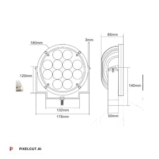 Overhead Crane Warning Light 60w - Dimension (L*w*h): 7 Inch (In)